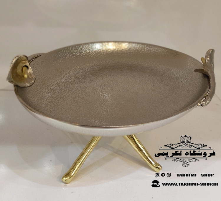 ظرف کاسه میوه خوری بیضی گل لیلیوم شیپوری گلایل آلومینیومی آلیاژی ( تولیدی تکریمی شاپ )