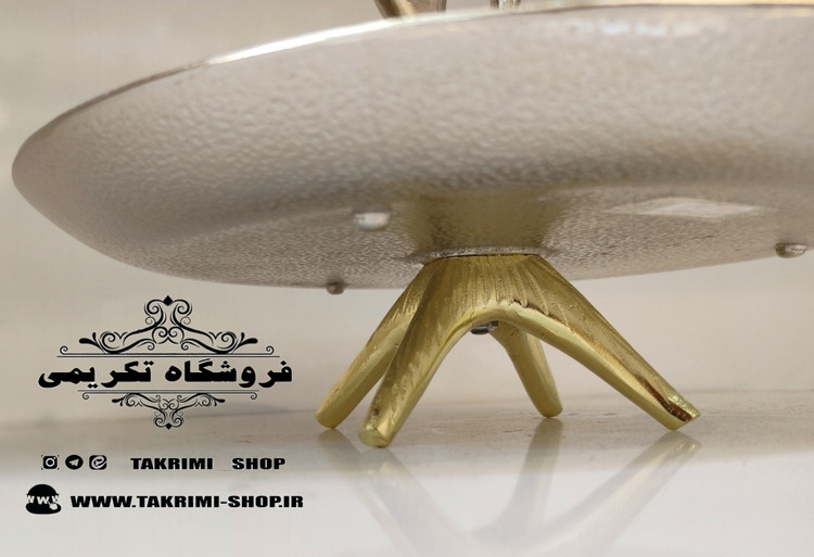 استند ظرف شیرینی خوری 1 یک طبقه گل لیلیوم شیپوری گلایل آلومینیومی آلیاژی ( تولیدی تکریمی شاپ )