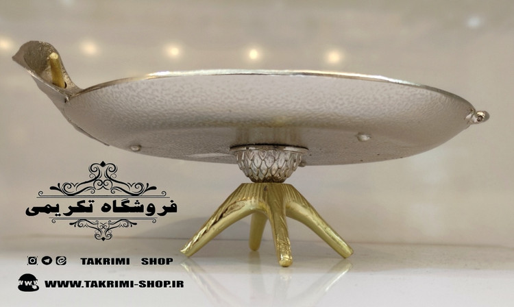 استند ظرف کاپ کیک خوری گرد گل لیلیوم شیپوری گلایل آلومینیومی آلیاژی ( تولیدی تکریمی شاپ )