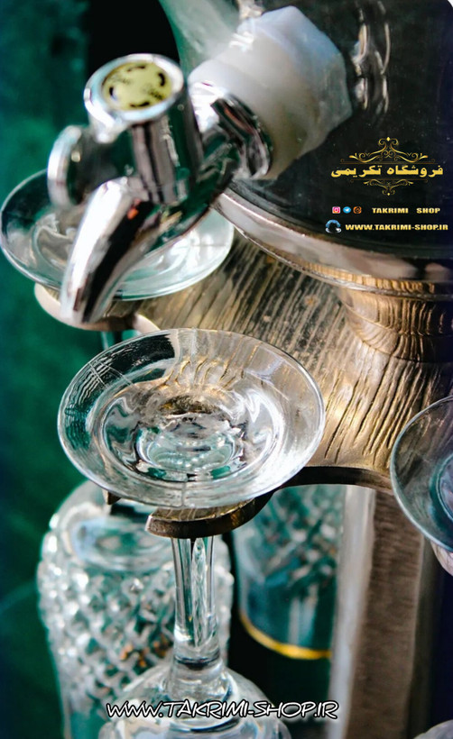 کلمن کلمند کولمن ایستاده جای جام دار برگ سلطنتی نقره ای ( تکریمی شاپ )