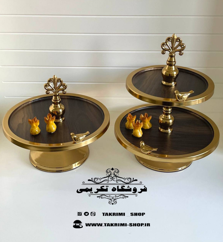 استند شیرینی خوری یک طبقه و دو طبقه چوب وکیوم درسا ایکیا موجود 3 رنگ