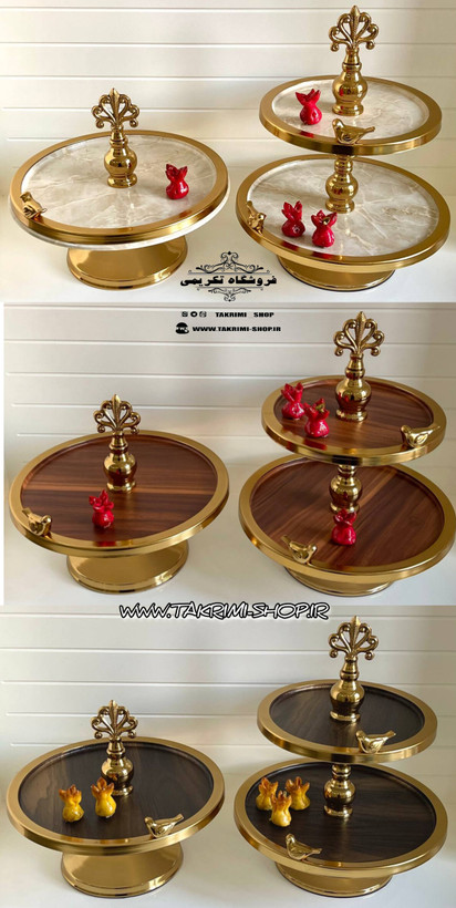 استند شیرینی خوری یک طبقه و دو طبقه چوب وکیوم درسا ایکیا موجود 3 رنگ