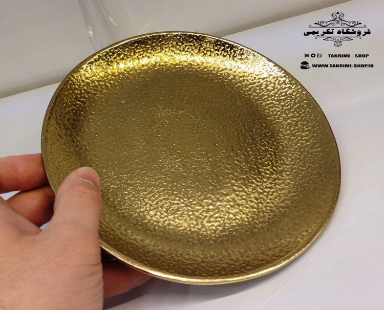 6 عدد پیش دستی ( یک دست ) چکشی گلبرگ طلایی فورتیک آلومینیوم خالص ( تکریمی شاپ )