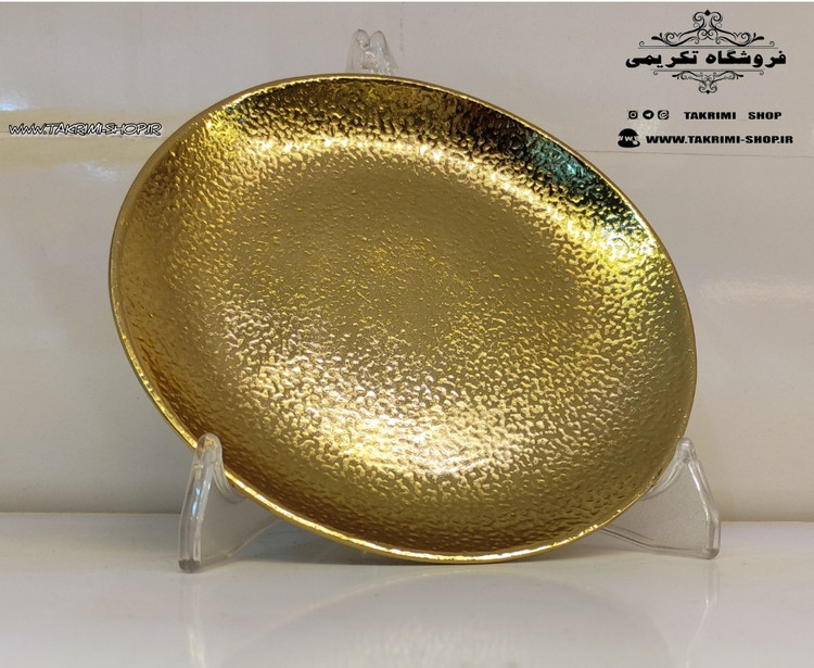 6 عدد پیش دستی ( یک دست ) چکشی گلبرگ طلایی فورتیک آلومینیوم خالص ( تکریمی شاپ )