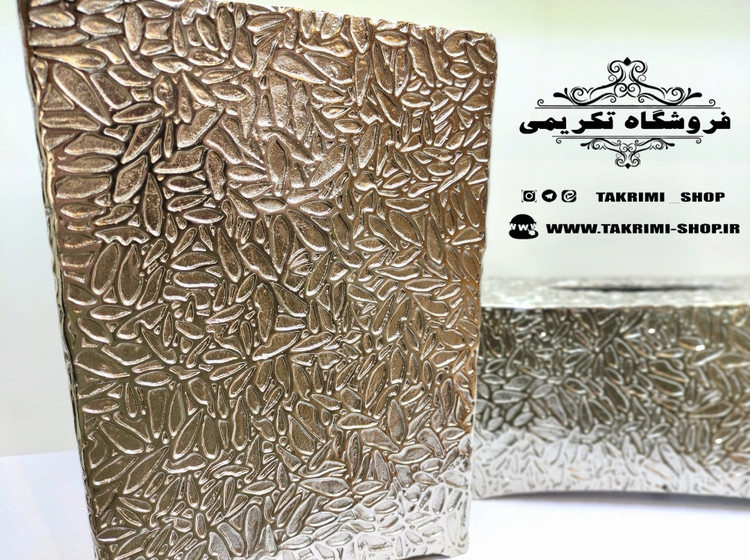 سطل ستل و جا دستمالی جادستمالی آلومینیومی نقره ای آلیاژی خاص ( تولیدی تکریمی شاپ )