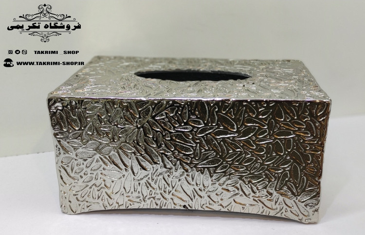 سطل ستل و جا دستمالی جادستمالی آلومینیومی نقره ای آلیاژی خاص ( تولیدی تکریمی شاپ )