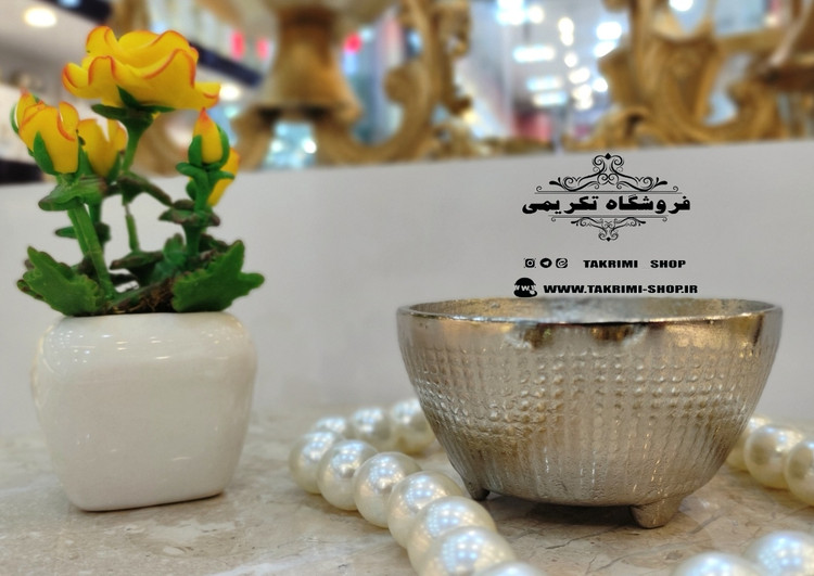 پیاله تک چکشی شطرنجی نقره ای آلومینیوم خالص ( تکریمی شاپ )
