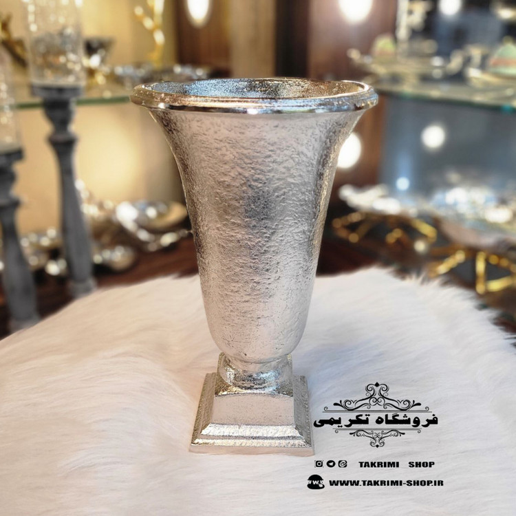 گلدان گل دان گلدون چکشی آلومینیومی خالص ( تولیدی تکریمی شاپ )