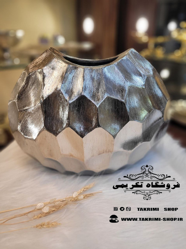گلدان گلدون گل دان گل دون طرح کندو سایز خیلی بزرگ آلومینیومی آلیاژی ( تکریمی شاپ )