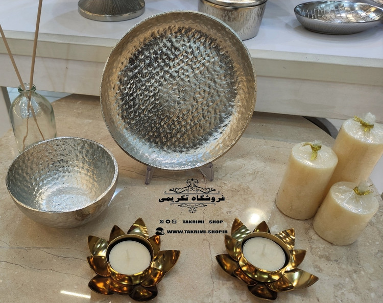 6 عدد پیاله + 6 عدد پیش دستی ( با هم ) طرح چکشی آلومینیومی آلیاژی خالص ( تولیدی تکریمی شاپ )