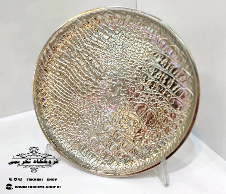 6 عدد پیش دستی ( یک دست ) پیشدست میوه خوری تک نفره طرح چرمی پوست ماری ( تولیدی تکریمی شاپ )