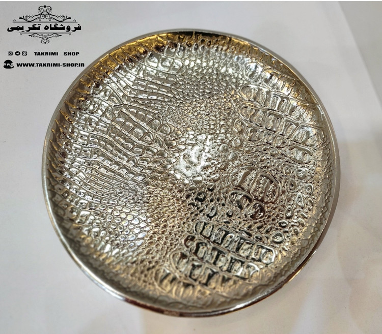 6 عدد پیش دستی ( یک دست ) پیشدست میوه خوری تک نفره طرح چرمی پوست ماری ( تولیدی تکریمی شاپ )