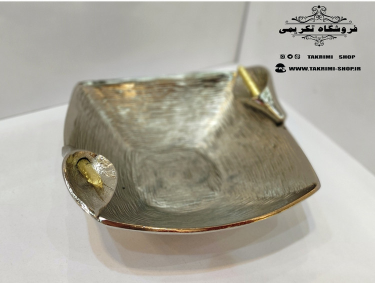 پیاله تک ( یک دست ) یا آجیل خوری تک نفره گل لیلیوم شیپوری گلایل آلومینیومی آلیاژی ( تکریمی شاپ )
