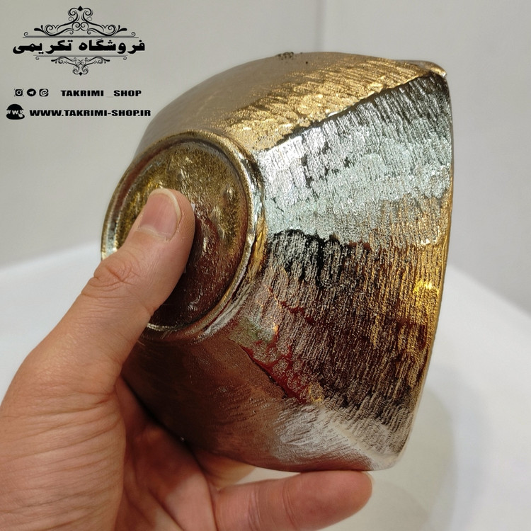 پیاله تک ( یک دست ) یا آجیل خوری تک نفره گل لیلیوم شیپوری گلایل آلومینیومی آلیاژی ( تکریمی شاپ )