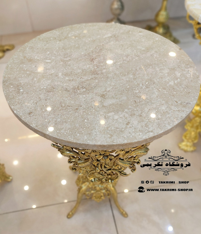 میز خاطره میزخاطره کنار سالنی کنارسالنی سنگی 1 یک طبقه آلیاژی خالص رویه سنگی ( تولیدی تکریمی شاپ )