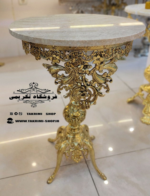 میز خاطره میزخاطره کنار سالنی کنارسالنی سنگی 1 یک طبقه آلیاژی خالص رویه سنگی ( تولیدی تکریمی شاپ )