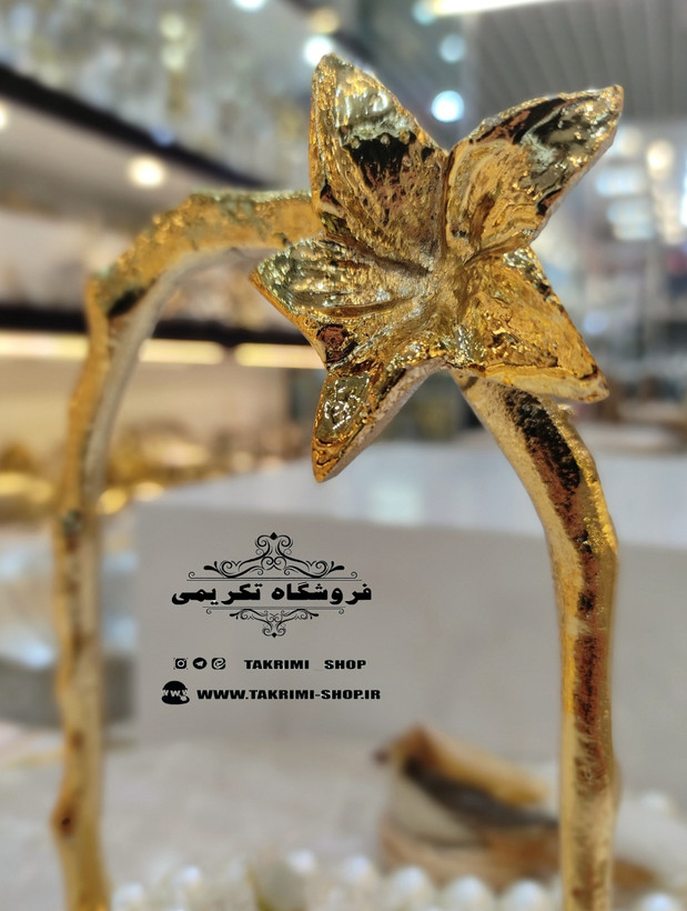 شمعدان شمعدون جاشمعی جا شمعی ایوان گل نسترن آلومینیومی آلیاژی خالص ( تولیدی تکریمی شاپ )