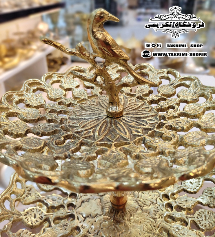 استند شیرینی خوری سه 3 طبقه 3طبقه سلطنتی آلیاژی آلومینیومی خالص ( تولیدی تکریمی شاپ )