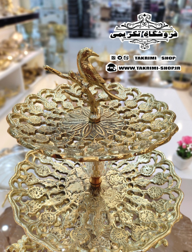استند شیرینی خوری سه 3 طبقه 3طبقه سلطنتی آلیاژی آلومینیومی خالص ( تولیدی تکریمی شاپ )