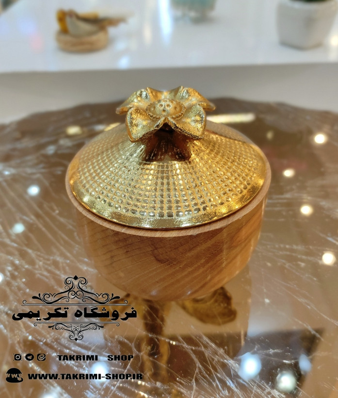 قندان قندون نقل خوری چوبی طبیعی راش قابل شستشو ( تکریمی شاپ )