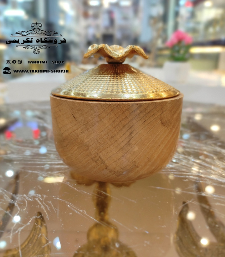 قندان قندون نقل خوری چوبی طبیعی راش قابل شستشو ( تکریمی شاپ )