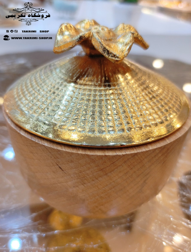 قندان قندون نقل خوری چوبی طبیعی راش قابل شستشو ( تکریمی شاپ )