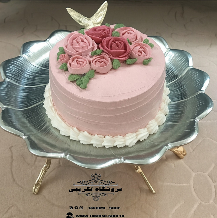 استند ظرف شیرینی خوری پایه شاخه اطلس و پروانه آلومینیومی فورتیک ( پروانه دار )