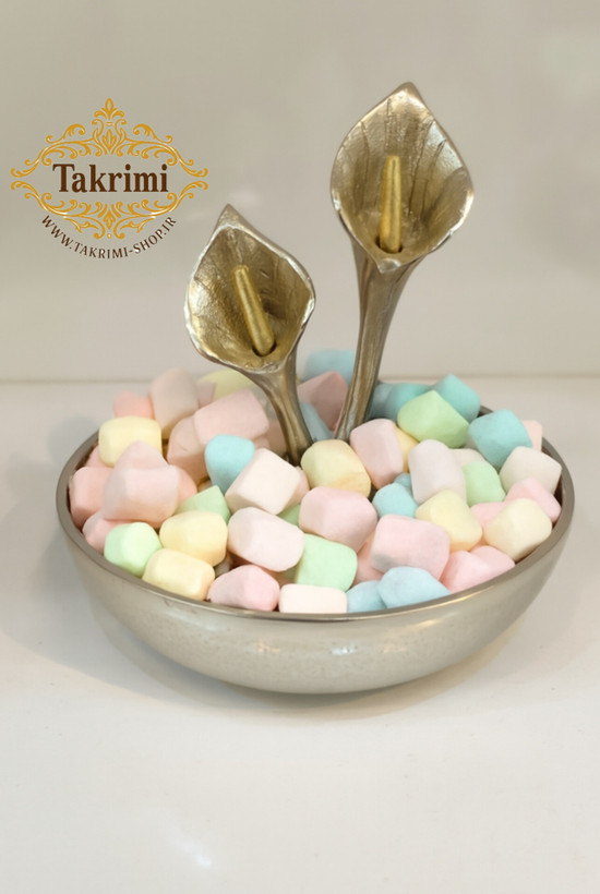 ظرف شکلات خوری گل لیلیوم شیپوری گلایل آلومینیومی آلیاژی ( تولیدی تکریمی شاپ )