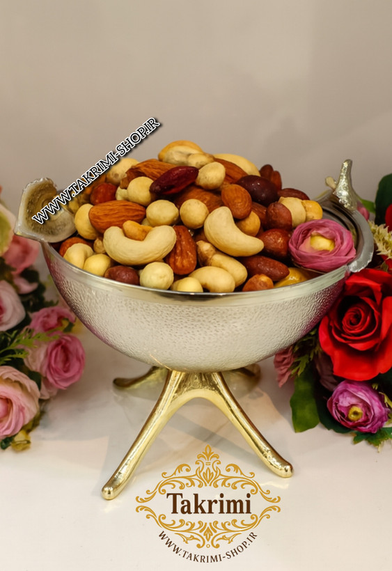 ظرف کاسه آجیل خوری گود گل لیلیوم شیپوری گلایل آلومینیومی آلیاژی ( تولیدی تکریمی شاپ )