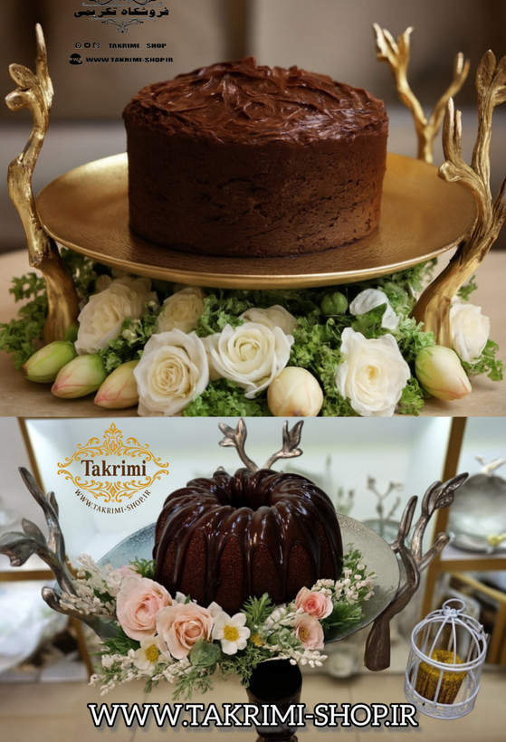 ظرف کاپ کیک یا شیرینی خوری 3 سه پایه گرد گلبرگ آلومینیوم خالص ( طلایی و نقره ای ) ( تکریمی شاپ )