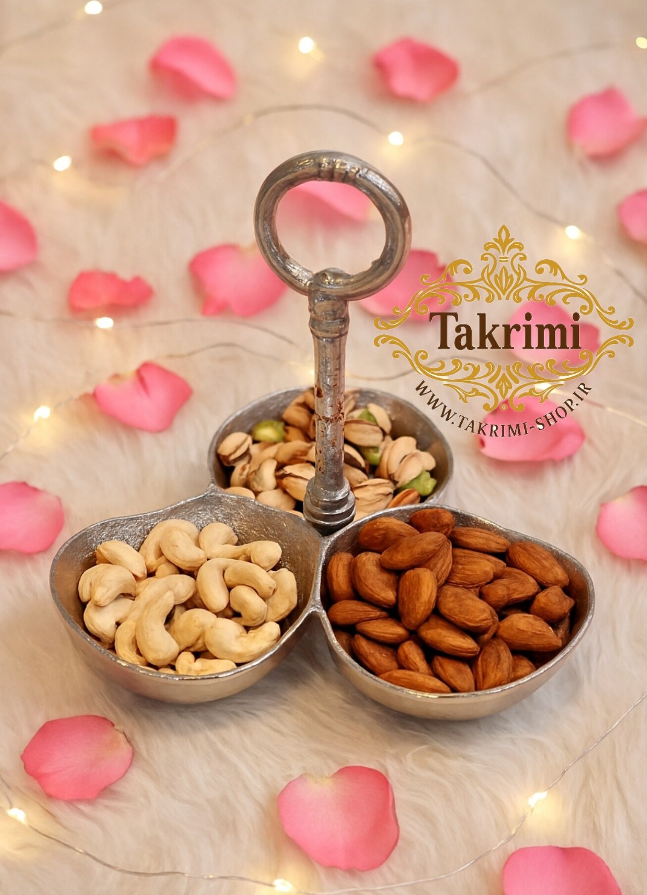 اردو خوری 3 پیاله طرح چکشی جنس آلومینیوم خالص