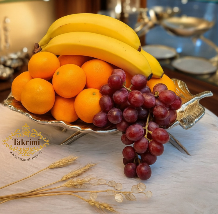 استند کاسه ظرف میوه خوری یا شیرینی خوری برگ سایز خیلی بزرگ یونانی ( بدون ناخالصی )