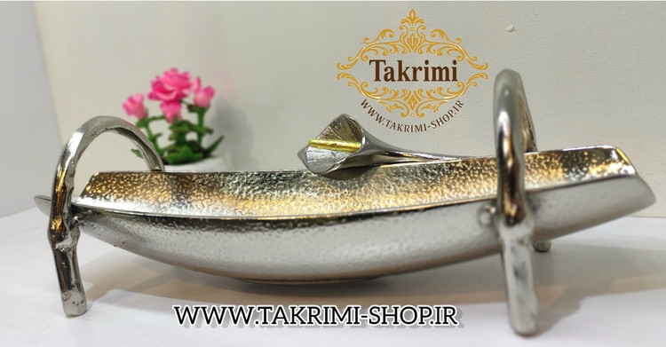 جاکاردی جا کاردی جاقاشقی جا قاشقی گل لیلیوم شیپوری گلایل آلومینیومی آلیاژی خالص نقره ای
