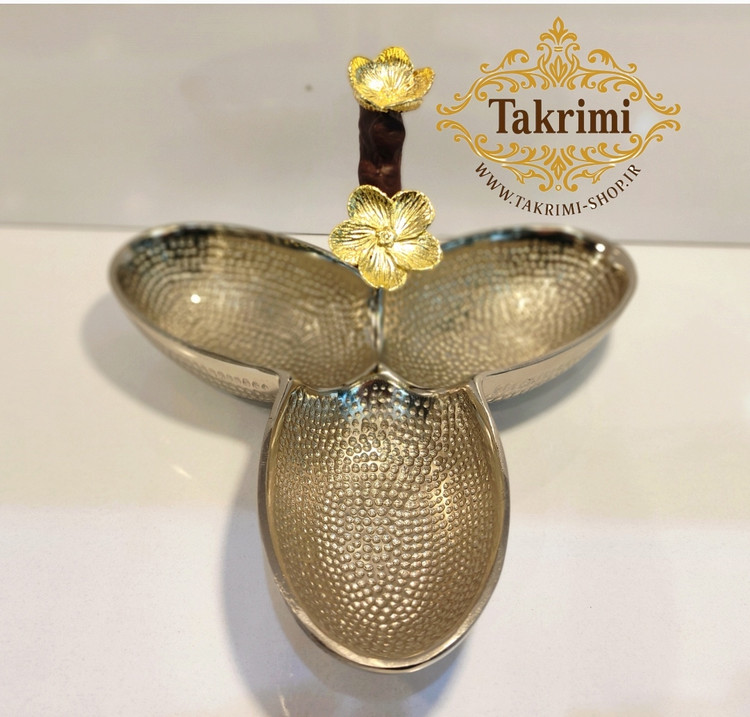 ظرف اردوخوری اردو خوری 3 خانه 3 تایی گل فلورا آلومینیومی آلیاژی خالص ( تولیدی تکریمی شاپ )