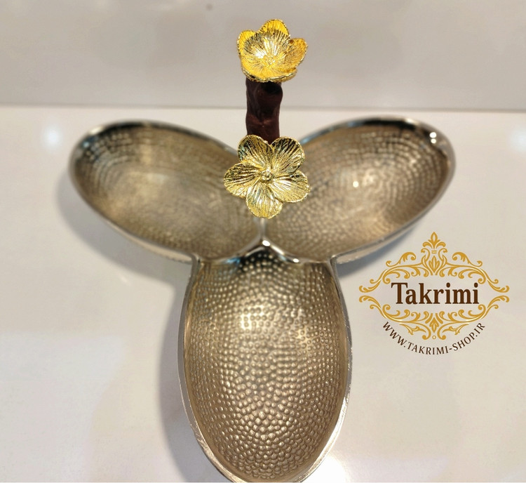 ظرف اردوخوری اردو خوری 3 خانه 3 تایی گل فلورا آلومینیومی آلیاژی خالص ( تولیدی تکریمی شاپ )