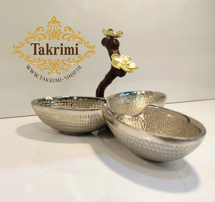 ظرف اردوخوری اردو خوری 3 خانه 3 تایی گل فلورا آلومینیومی آلیاژی خالص ( تولیدی تکریمی شاپ )