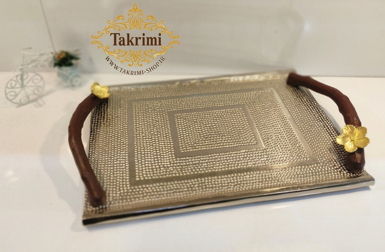 دیس سینی چای خوری گل فلورا آلومینیومی آلیاژی خالص ( تولیدی تکریمی شاپ )