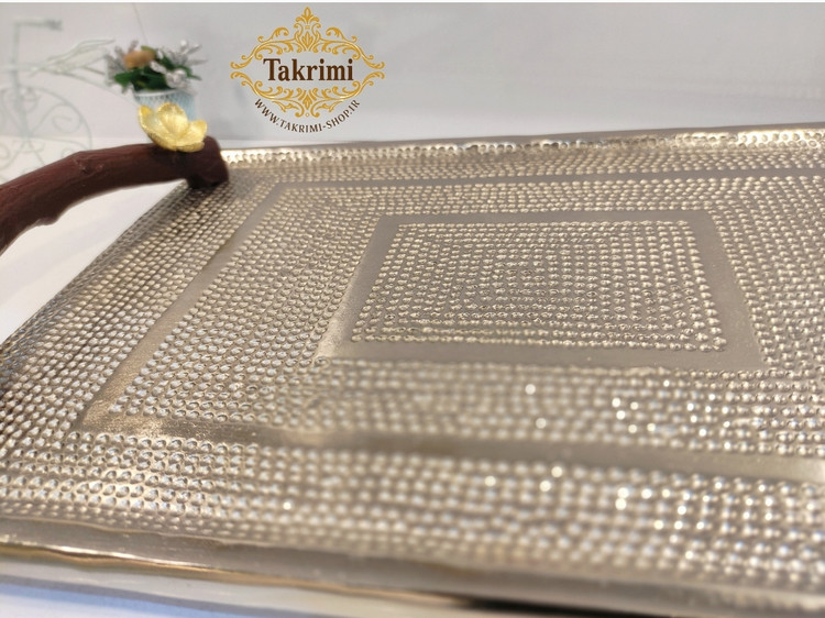 دیس سینی چای خوری گل فلورا آلومینیومی آلیاژی خالص ( تولیدی تکریمی شاپ )