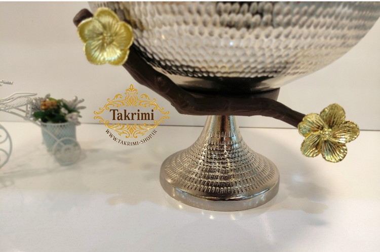 کاسه آجیل خوری گل فلورا آلومینیومی آلیاژی خالص ( تولیدی تکریمی شاپ )