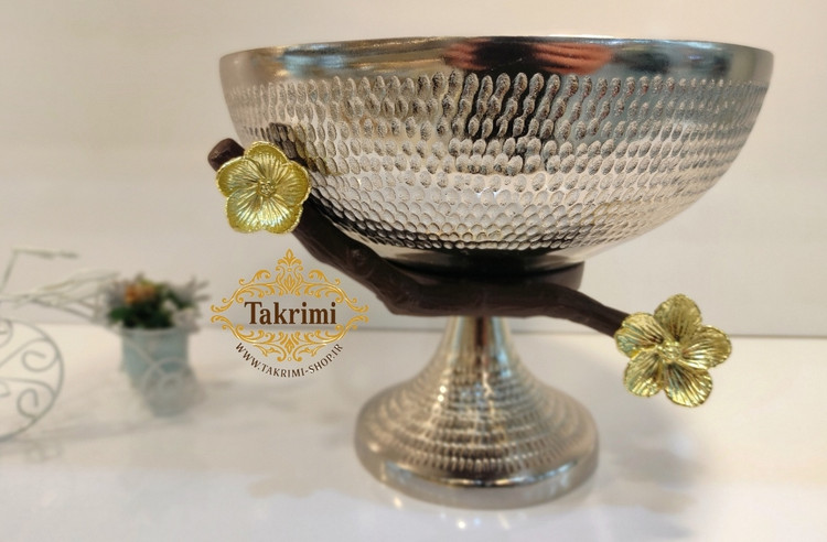 کاسه آجیل خوری گل فلورا آلومینیومی آلیاژی خالص ( تولیدی تکریمی شاپ )