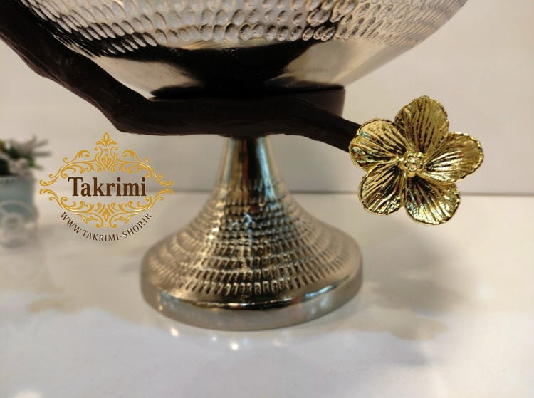 کاسه آجیل خوری گل فلورا آلومینیومی آلیاژی خالص ( تولیدی تکریمی شاپ )