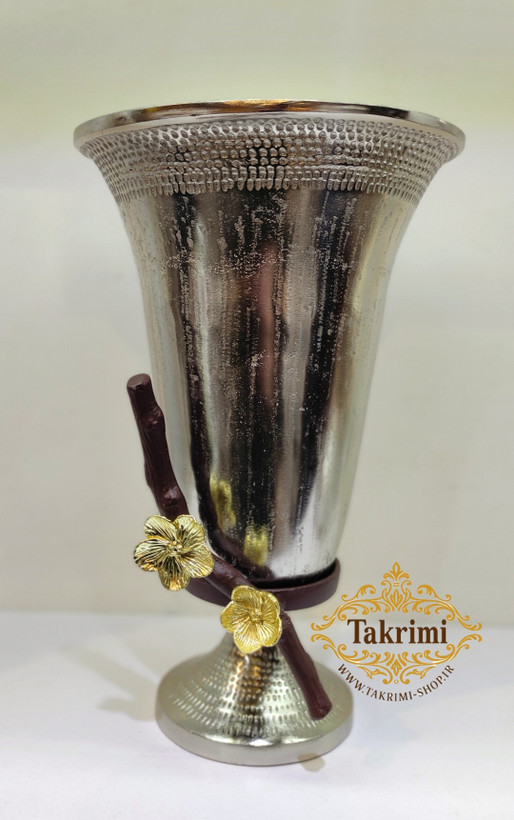 گلدان گلدون گل دان ایستاده گل فلورا آلومینیومی آلیاژی خالص ( تولیدی تکریمی شاپ )