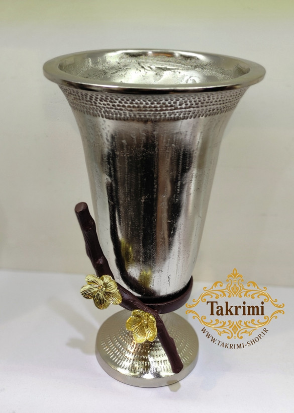 گلدان گلدون گل دان ایستاده گل فلورا آلومینیومی آلیاژی خالص ( تولیدی تکریمی شاپ )
