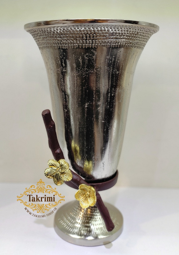 گلدان گلدون گل دان ایستاده گل فلورا آلومینیومی آلیاژی خالص ( تولیدی تکریمی شاپ )