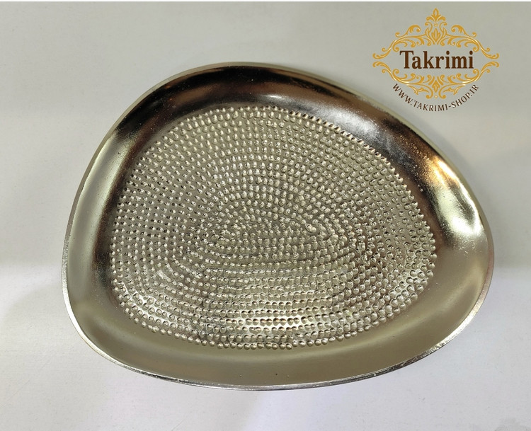 پیش دستی دفرمه آلومینیومی طرح گل فلورا چکشی ( یک عدد ) ( تولیدی تکریمی شاپ )