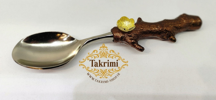 قاشق آجیل طرح گل فلورا آلومینیومی آلیاژی خالص ( تولیدی تکریمی شاپ )