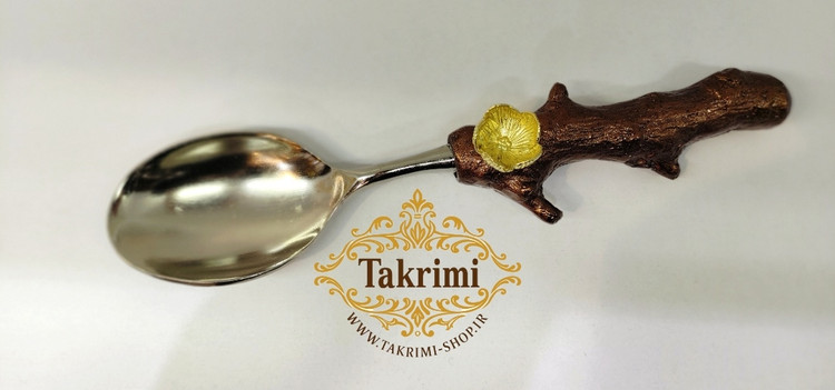 قاشق آجیل طرح گل فلورا آلومینیومی آلیاژی خالص ( تولیدی تکریمی شاپ )