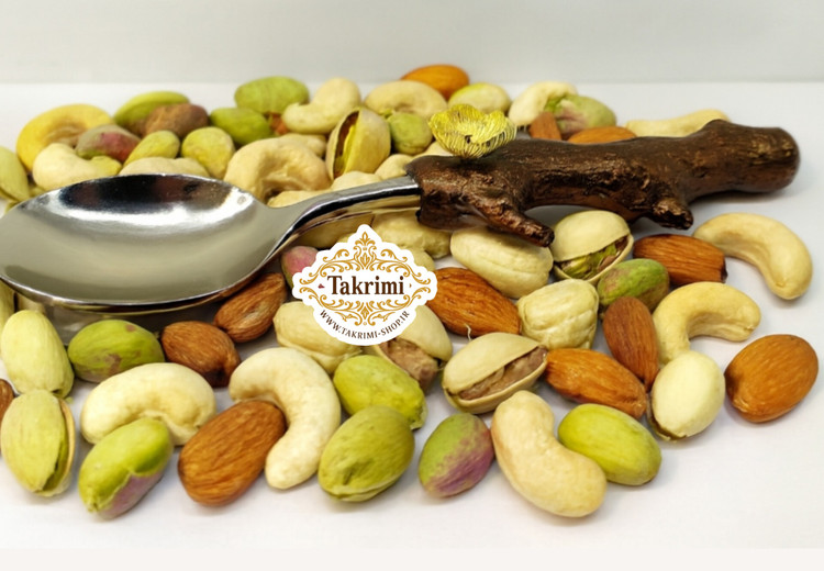 قاشق آجیل طرح گل فلورا آلومینیومی آلیاژی خالص ( تولیدی تکریمی شاپ )