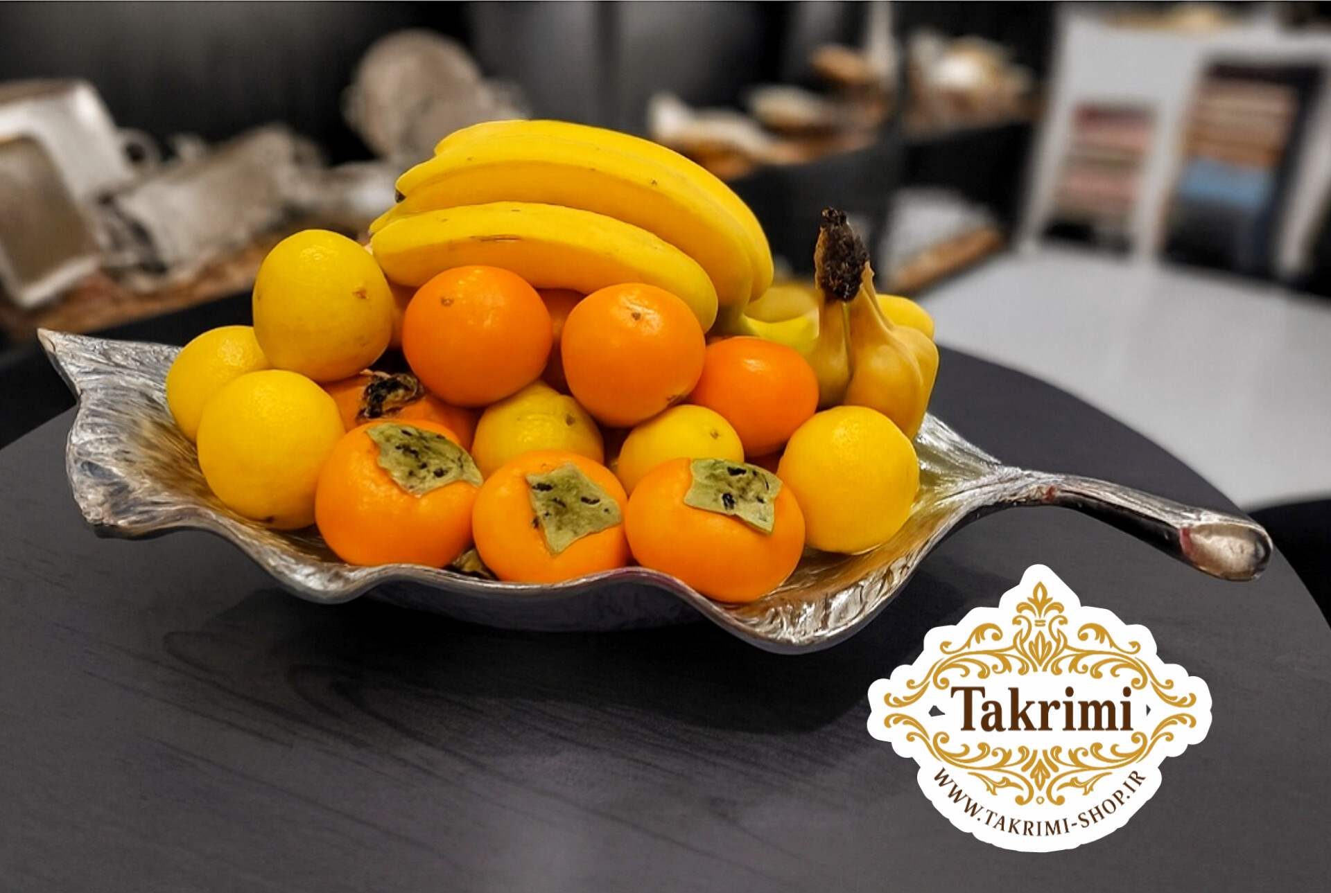 ظرف برگ میوه خوری مدل دلفینی ( خیلی بزرگ ) آلومینیومی ( تولیدی تکریمی شاپ )