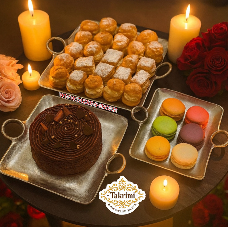 سرویس پذیرایی 11 پارچه تکه دسته حلقه ساده آلومینیومی ( تولیدی تکریمی شاپ )